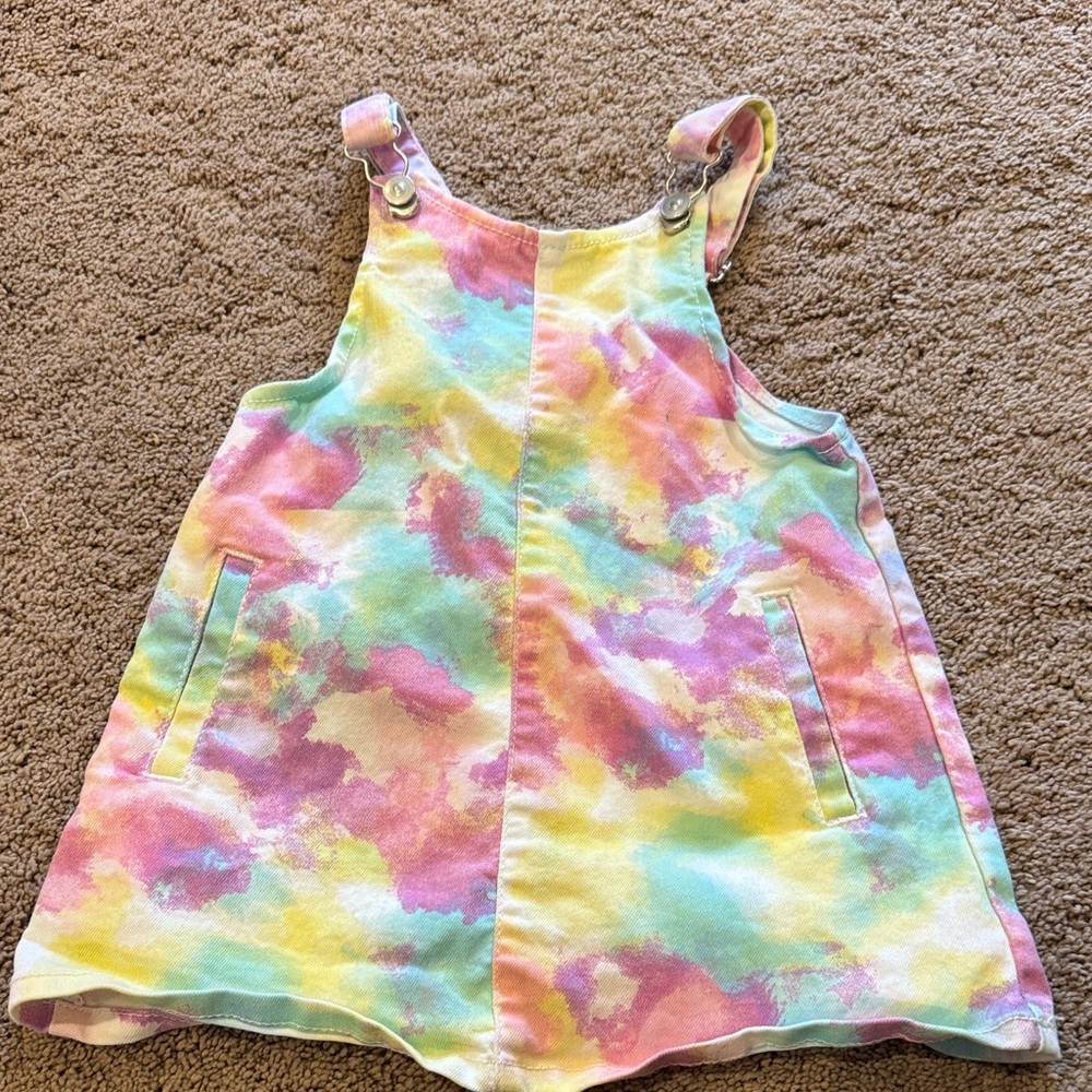 Tiedye overalls dress size 3T